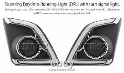 LED DRL Daytime Running Light Turn Signal Isuzu D-Max Fog Lamp Car Foglight KT