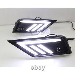 LED DRL For Volkswagen Tiguan 18-2021 Day Running Light Fog Lamp With Turn Signal