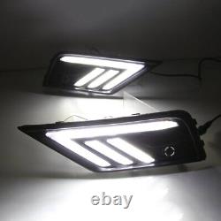 LED DRL For Volkswagen Tiguan 18-2021 Day Running Light Fog Lamp With Turn Signal
