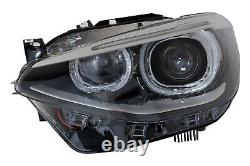 LED DRL Headlights Angel Eye for BMW 1 Series F20 F21 2011-2014 Black