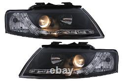 LED DRL Headlights for Audi A4 Cabriolet B6 8H7 8HE 2002-2006 Black