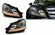 Led Drl Headlights For Mercedes C-class W204 S204 C204 Facelift 2011-2014 Black