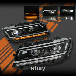 LED DRL Xenon Projector Sequential Indicator Head Lights for VW Tiguan 5N 16-20
