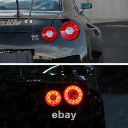 LED Factory Red Ring Tail Lights Fits 2009-2021 Nissan GTR Premium Pair LH+RH