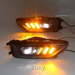 LED Fog Lamp For Volkswagen Amarok Facelift Model 17+ DRL Daytime Light With Turn