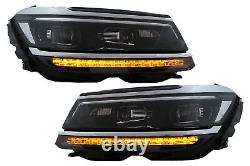 LED Headlights for VW Tiguan II Mk2 16-19 R-Line Matrix Look Sequential Dynamic