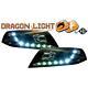 Lhd Projector Headlights Led Dragon Drl Lights Black D1s H1 For Skoda Octavia