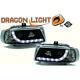 Lhd Projector Headlights Led Dragon Drl Lights Black For Seat Ibiza Cordoba