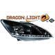 Lhd Projector Headlights Pair Led Dragon Drl Lights Black Ford Focus Ii 07-11