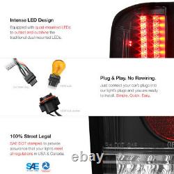 L+R LED Black Tail Light Signal Lamp For Chevy 07-14 Silverado WT/LT/LTZ Truck