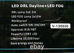 Land Rover Rrs L320 10-13 & Rr L322 10-12 Led Drl Fog Light Lamp Set Black Style
