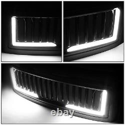 Led Drl L-light Barfor 08-10 Ford F250-f550 Glossy Vertical Front Hood Grille