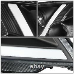 Led L-light Bar Drlfor 01-03 Honda CIVIC 2/4dr Black Clear Projector Headlight