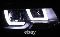 Lightbar DRL TFL daytime light headlights in Black finish for VW T5 from 2009