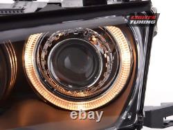 Lights Tuning DRL Angel eye headlights BMW 3-series sedan type E46 01-03 black