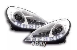 Mercedes SLK R171 2005-2011 Chrome LED DRL Daylight Running Lights Headlights