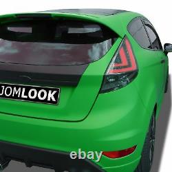 Original LED Lightbar Back Rear Tail Lights Black Smoke Set For Ford Fiesta MK7