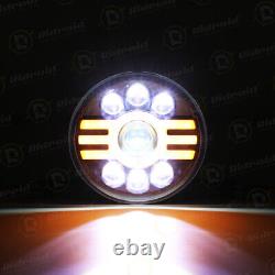 Pair 7 inch LED Headlights Hi/Lo Beam DRL Light For Mercedes SL Class 1962-1971