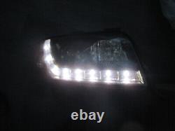 Pair AUDI A6 C5 4B 97-04 SONAR projector headlight black DRL LED lightbar clear