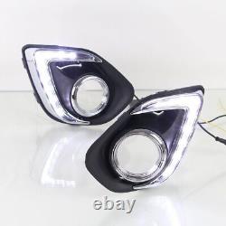 Pair LED DRL For Mitsubishi ASX 2013-2015 Daytime Running Light Fog Driving Lamp