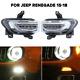 Pair Led Front Daytime Running Lights Indicator Lamp For Jeep Renegade 2015-2018
