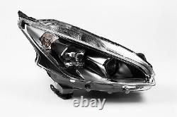 Peugeot 208 Headlight Right 17-19 Black LED DRL Headlamp Driver Off Side Valeo