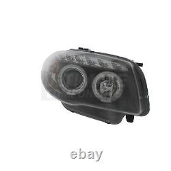 Projector Angel Eyes Headlights BMW 1 Series E88 2008-2011 LED DRL Black Inner