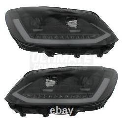 Projector LED DRL Headlights VW Touran 2010-2015 Dynamic Sequential Indicators