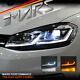 R Style Drl Led Sequential Indicator Xenon Hid Head Lights For Vw Golf Mk 7.5