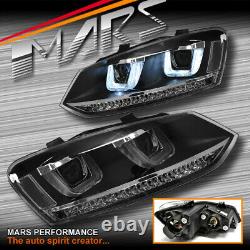 R Style LED DRL Projector Head Lights Sequential Indicators for VW POLO 6R 10-16