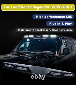 Roof Top Light Bar LED DRL Lamp Gloss Black For Land Rover Defender 90 110 2020+
