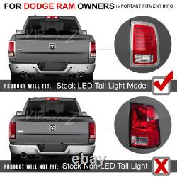 SINISTER BLACK Fit 13-18 Dodge Ram Pickup 1500 2500 3500 Smoked LED Tail Light