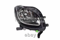 Smart ForTwo Highline 15-17 Black LED DRL Headlight Right Driver O/S OEM Valeo