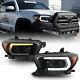 Smoke Switchback Sequential Led Drl Projector Headlight For 16-21 Toyota Tacoma