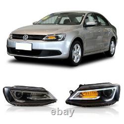 VLAND 2 LED DRL Headlights Fit For Volkswagen VW Jetta 2011-2018 Lamp Assembly
