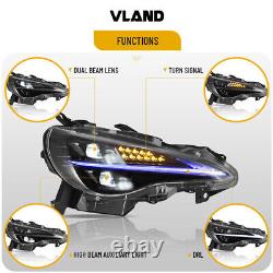 VLAND Full LED Headlights for Toyota GT86/Subaru BRZ 2012-2020 Blue DRL LH&RH