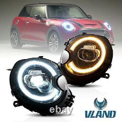 VLAND LED Headlights with DRL For 2007-13 Mini Cooper R55/56/57/58/59 Sequential