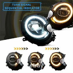VLAND LED Headlights with DRL Sequential For Mini Cooper R55 R56 R57 R58/59 07-13