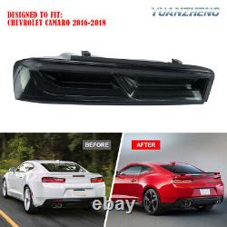 VLAND LED Tail Lights For 2016-18 Chevy Camaro DRL Full Smoked Lens Rear Lights