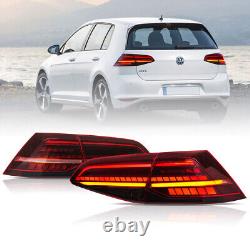 VLAND LED Tail Lights for Volkswagen VW Golf 7 MK7 MK7.5 2013-2020 2015 2018 Set