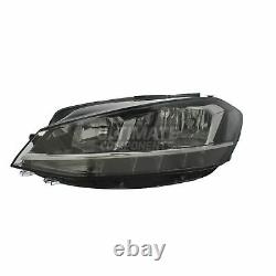 VW Golf Headlight Mk7 Estate 2017-2020 Black Headlamp LED DRL Passenger Side