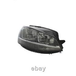VW Golf Headlight Mk7 Hatchback 2017-2020 Black Headlamp LED DRL Drivers Side