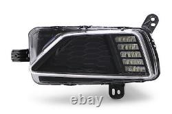 VW Polo Daytime Running Light Left 18- Black LED DRL Passenger N/S OEM Valeo