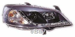 Vauxhall Astra G (98-04) Black DRL Devil Angel Eyes Front Headlights Lights PAIR