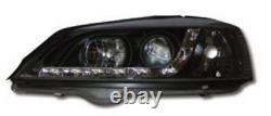 Vauxhall Astra G Mk4 98-03 Black Drl Led R8 Design Projector Front Headlights