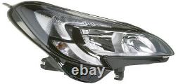 Vauxhall Corsa E Headlight With LED DRL (OEM/OES) Drivers Side R/H 15-19