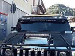 Visor (Soiler, wing) on the roof for Hummer H2 with DRL lights