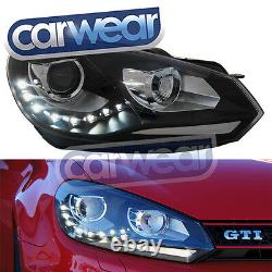 Volkswagen Vw Golf 6 VI 09-13 Oem Look Led Drl (r Design) Projector Head Lights