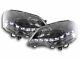 Vw Polo 9n3 Black Projector Headlights With Drl Daytime Driving Lights Rhd