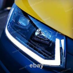 Vw T5.1 Drl Gloss Black Headlights Led Projector Light Dynamic Sequential